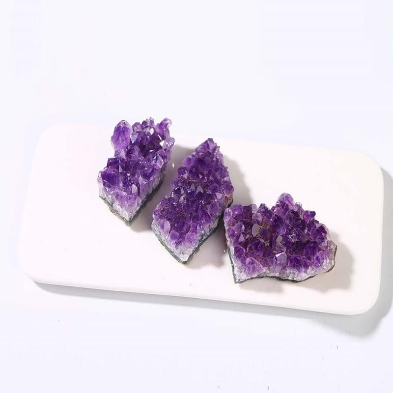 Natural Quartz Amethyst Cluster Stones Specimen Home Decoration Crafts Purple Crystal Mineral Sample 1Pcs,Crystsl Cluster,20-30 (1pcs)