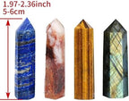 4pcs Natural Crystal Point Wand Set,Hand-Finely Polished,Meditation Healing Purification,Full-Scenario Decoration Display for Home Office,Holiday Gifting(5-6cm Crysta Point Wand 4pcs)