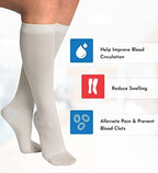ITA-MED Anti-Embolism Knee High Stockings for Men & Women, Light Compression Socks (18 mmHg), Medical Orthopedic Support Stockings for Varicose Veins, Edema, Swelling, Soreness, Pain, & Aches, 3XL