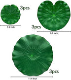 Artificial Lily Pads for Pond, 11in & 6in Artificial Flowers Floating Foam Lotus Flower with Fake Lily Pads, for Pool Garden Koi Fish Pond Aquarium Pool Wedding Decor, 14PCS