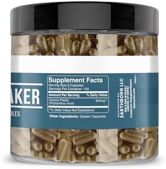Earthborn Elements Chanca Piedra (Stone Breaker), 200 Capsules, Pure & Undiluted, No Additives