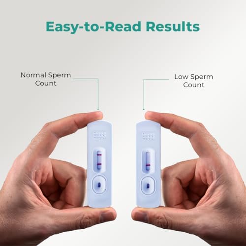 Fertility Test Kit for Men – Sperm Count Home Test Kit for Male Fertility – at-Home Semen Analysis Shows Normal or Low Sperm Count – Fast, Private, Easy to Use