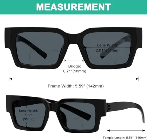 Eyekepper 6-Pack Bifocal Reading Sunglasses for Men and Women – Metalless, Screwless Spring Hinges, Sunshine Readers