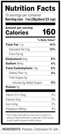 Utz Potato Stix, Original – 15 Oz. Canister – Shoestring Potato Sticks Made from Fresh Potatoes, Crispy, Crunchy Snacks in Resealable Container, Cholesterol Free, Trans-Fat Free, Gluten-Free Snacks