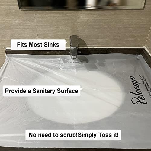 Pelocapa Disposable Hair Beard Catchers, Disposable Sink Protectors Liners for Trimming, 20 Pcs Large Sink Covers for Beard Grooming