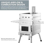 WillowyBe Outdoor Sauna Hot Tent Stove, Rocket Stove Heater, Portable Camping Wood Stove for Dry Sauna, Cooking for Husband and Friends