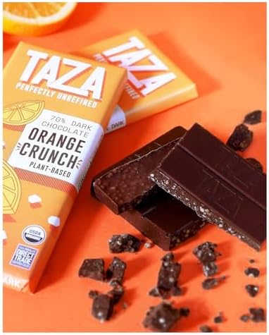Taza Chocolate 70% Dark Orange Crunch Bar