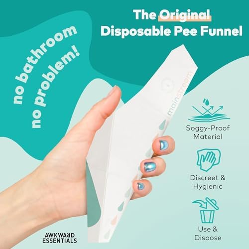 Disposable Female Urination Device, Pack of 10 Portable Urinal for Women, Travel Essential Pee Cup for Public Toilets, Trips Camping Hiking & Outdoor Activities, Easy to Use & Foldable Female Urinal