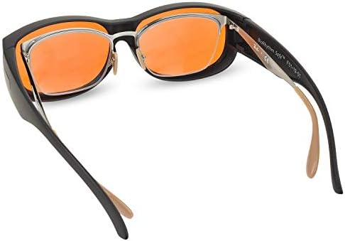 Spectra479 - Fit Over 99.9% Blue Light Blocking Glasses for Sleep - Amber Nighttime Eyewear - Turn your Prescription & Reading Glasses Into World-Class Blue Blockers