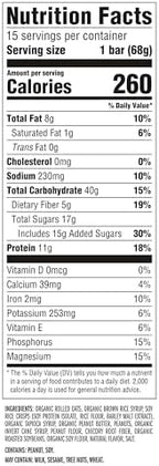 CLIF BAR - Energy Protein Bars - Crunchy Peanut Butter - Made with Organic Oats - Energy Bars - Non-GMO - (15 Pack)