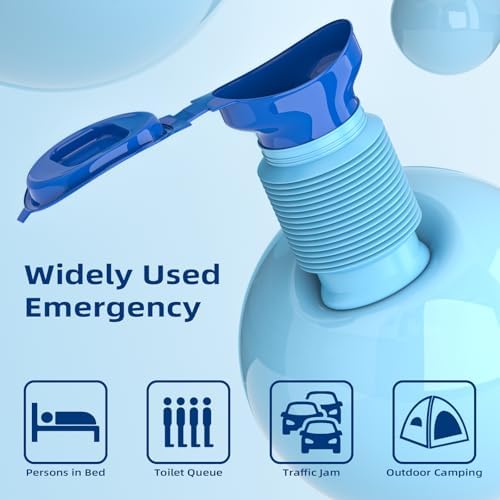 Pee Bottles for Men, Adjustable Emergency Urinal, Car Pee Bottle for Men and Women, Portable Toilet for Car, Shrinkable Personal Mobile Toilet,Urine Bottle