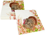 Caspari Turkey And Berries Luncheon Napkins - 20 Per Package