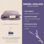 Microwavable Heating Pad with Lavender & Flaxseed, Hot & Cold Therapy, Heat Pad for Back, Neck, Shoulder, Knee, Leg & Menstrual Cramp Relief, Washable Cover, Mini Lavender Bag Gift, One Size Fits All