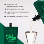 Filthy Martini Cocktail Kit, Premium Cocktail Kit, Includes Olive Brine, Pimento Stuffed Olives, Blue Cheese Stuffed Olives & 4 Stainless Steel Cocktail Picks, Non-GMO, Gluten Free