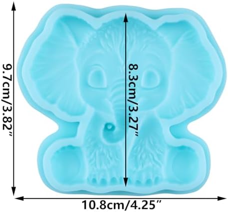 Elephant Fondant Silicone Molds for Cake Decorating Cupcake Topper Chocolate Candy Gum Paste Polymer Clay