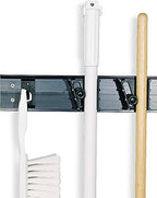 Carlisle FoodService Products 4073100 Roll 'N Grip Mop, Broom and Tool Holder / Storage System, 3 Positions + 1 Hook