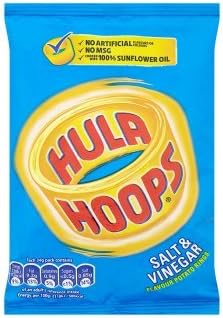 Hula Hoops Salt & Vinegar Flavour Potato Rings (34g x 32)