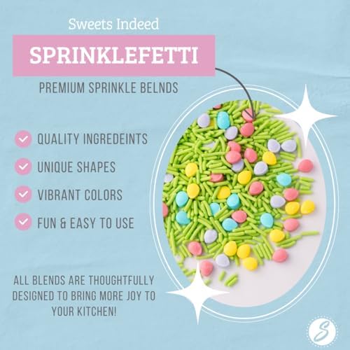 Sweets Indeed Easter Sprinkles, Spring Edible Sprinkle Mix, Perfect for Cake Decorations, Baking, Ice Cream, Cookies, Cupcake Topper For Birthday, Dairy Free, 4 ounces (Egg Hunt)