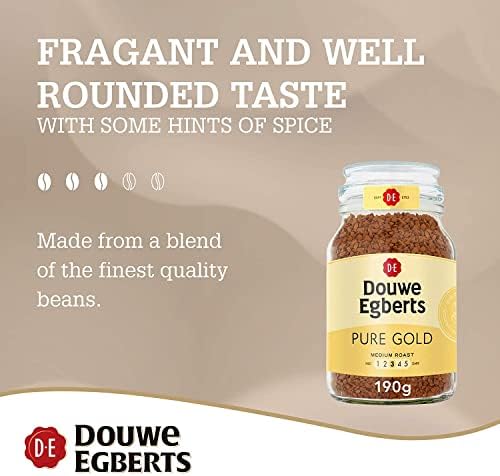 Douwe Egberts Pure Gold Instant Coffee, Medium Roast, 6.7-Ounce, 190g (Packaging May Vary)