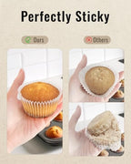 Bake Choice 200pcs Standard White Cupcake Liners for Baking, Upgraded Natural Muffin Liners, Balance Non-Stick & Non-Slip, Greaseproof Parchment Paper, Cupcake Wrapper for Party, Wedding, Christmas