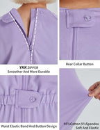 Adaptive Clothing for Women, Anti-Strip Back-Zip Jumpsuit Cotton Romper- Elderly Easy Care Onesie for Special Needs