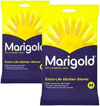 Marigolds 2 x Extra Life Kitchen Gloves Medium 2 Pairs