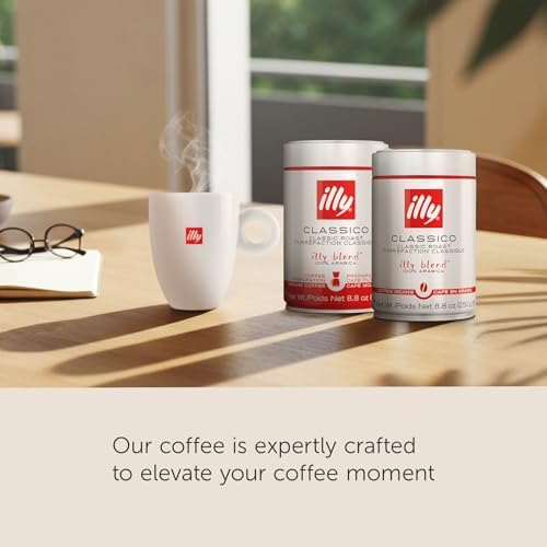 illy Whole Bean Coffee - Perfectly Roasted – Costa Rica Medium Roast - with Notes of Honey, Vanilla & Citrus - 100% Arabica Beans - No Preservatives – 8.8 Ounce