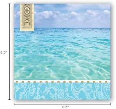 Michel Design Works Soft Triple-ply Paper Luncheon Napkins, Beach Themed, Perfect for Everday Use and Display, 20 Count