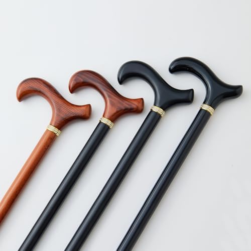 GUYUE Handcrafted Wooden Cane for Men & Women,Gentleman's Walking Sticks, Ergonomic Senior Canes, Natural Solid Wood Luxury Cane, Perfect for Gift-Giving