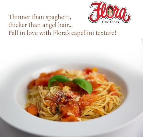 CAPELLINI #9 Pasta by Flora Foods - (5 Packs of 1 LB) - Imported from Italy - 100% Durum - Premium Quality