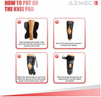Azmec Straight Leg Brace Tri-Panel Orthopedic Knee Immobilizer 12" Long Adjustable Side Panels Knee Splint – Lightweight Universal Leg Brace for Teenager, Women and Men - Black