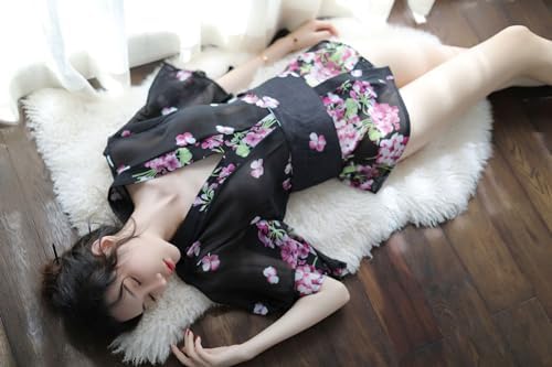 SINMIUANIME Women's Sexy Cosplay Japanese Kimono Traditional Style Yukata Printed Pajamas Costumes