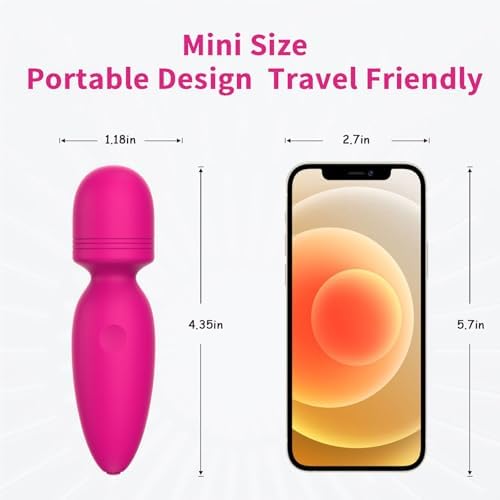Mini Massager,Small Cordless Handheld Massager with 10 Quiet Vibration Modes, Personal Rechargeable Massager for Neck Shoulder Back Body