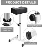 FLOLXNB Pedicure Manicure Footrest, Foot Massage Manicure Nail Beauty Stool Stand, Adjustable Height Footstool for Home Beauty Salon Spa Tattoo (Black)