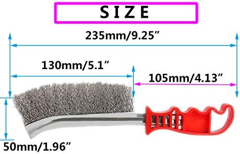 3pcs Wire Scratch Brushes Set Carbon Steel and Stainless Steel Wire Brush for Automotive, Cleaning Welding Slag and Rust
