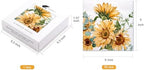 WRAPAHOLIC 50Pcs Sunflower Cocktail Napkins - 3-Ply Disposable Sunflower Paper Napkins for Wedding Bridal Shower Baby Shower Tea Party Birthday - 5 x 5 In