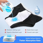Carer Mens Incontinence Underwear Washable 3 Pack Cotton Reusable Incontinence Boxers Briefs for Men Built in Cotton Pad for Bladder Leakage 150ML, X-Large