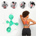 Trigger Point Massage Tools, 2 PCS 4 Point Manual Deep Muscle Tissue Trigger Massager, Handheld Palm Pressure Point Massage Tool, for Neck Shoulder Back Muscle Pain Relief (Blue)