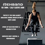 Rehband 5mm Neoprene Shin Calf Sleeve, Compression Support Men & Women for Calf and Shin, Promotes Blood Circulation, Ideal for Strength Training