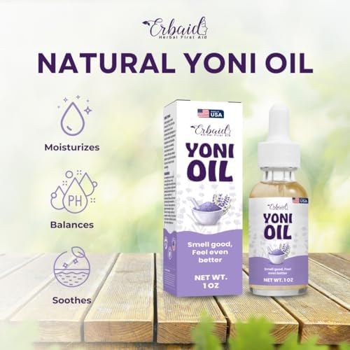 Yoni Oil – Natural Feminine Oil for Women, Odor Control, Dark Spots, Ingrown Hairs & Skin Brightening – pH Balanced, Moisturizing, Herbal Serum with Essential Oils – Intimate Vaginal Care, Made in USA