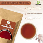Ceylon Cinnamon 30 Tea Bags, Made with 100% Ceylon Cinnamon Sticks Packed with Kraft Stand Up Resealable Pouch.