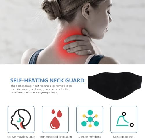 1pcs Heating Scarf, Neck Support Brace Neck Pain Relief Strap Heated Therapy Healing Neck Wrap for Men Women Flexible Cervical Collar Neck Pain Relief Stiffness Travel Brace Heating Scarf ，Neck Brace
