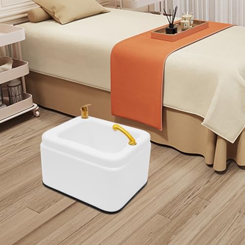 Acrylic Massage Foot Bath Tub with Handheld Shower Head, 527 Oz Large Capacity Foot Bath Massager Soaking Tub, Pedicure Foot Spa with Foot Drain Valve for Home, Beauty Salon, Feet Stress Relief