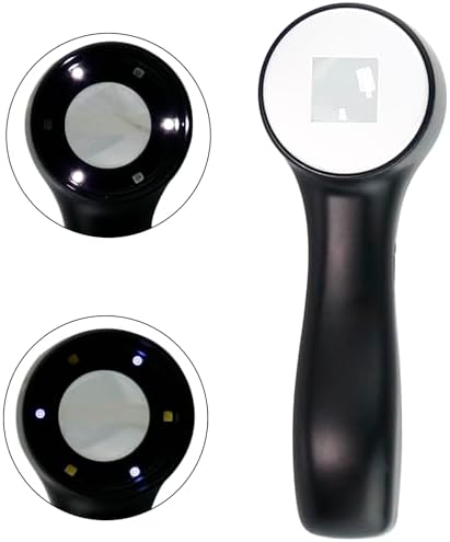 Handheld 10X Magnifier Loupe Optical Glass Magnifying Glass with Light Scale Magnifying Jewelry Loupe with Measure Scale