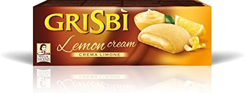Vicenzi: "Grisbi Lemon Cream" Italian Shortcrust Biscuits filled with Lemon Cream * 5.3 Ounces (150g) Package (Pack of 4) * [ Italian Import ]