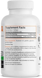 Bronson Vitamin A 10,000 IU Premium Non-GMO Formula Supports Healthy Vision & Immune System and Healthy Growth & Reproduction, 250 Softgels