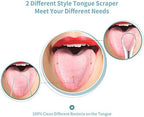 4 Pieces Tongue Scrapers, Reduce Bad Breath Cleaning Tongue Brushes Stainless Steel Oral Tongue Brushes Beauty Tools
