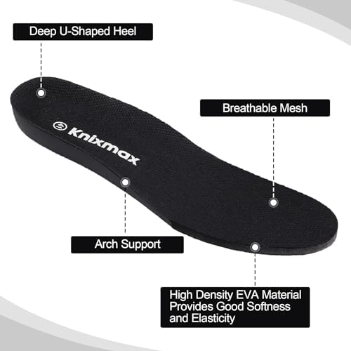 Cushioned Sports Insoles for Men Women Replacement Shoe Inserts for Plantar Fasciitis Flat Feet Comfort Sneakers Running Shoes Sole Insert Size 5-13