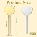 2 Pcs Stainless Steel Toothpaste Tube Squeezer Metal Tube Squeezer Key Metal Roller Dispenser Key for Toothpaste Cream Cosmetic Paint Tubes (Silver,Gold)