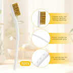 Small Brass Brush 3PCS Brass Wire Brushes for Cleaning, 3D Printer Nozzle Cleaning Brasses Wire Toothbrush Tool, Brasses Brush Handle Hot End Toothbrush for Polishing & Rust Removal